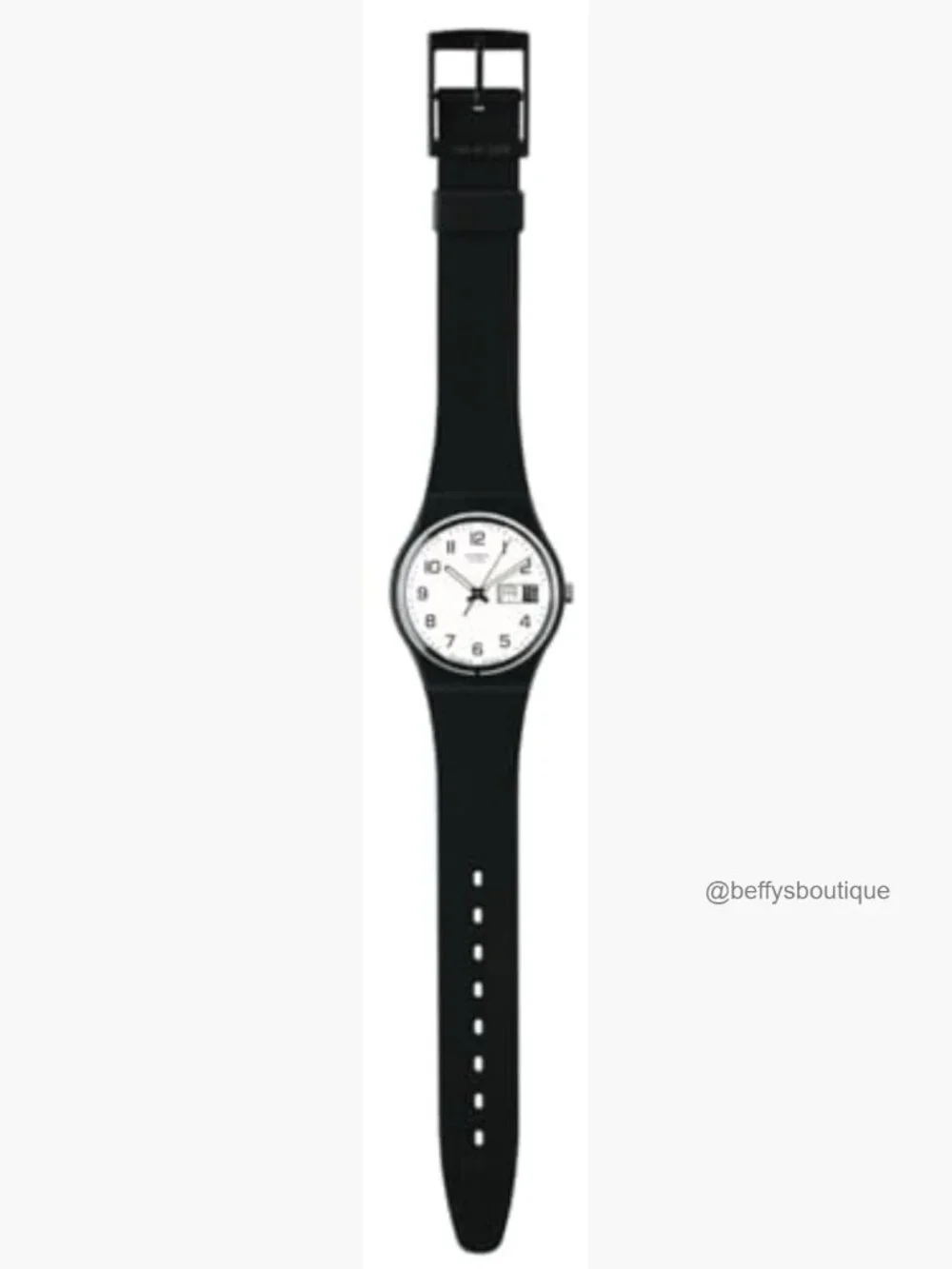 34mm Analog Quartz Wrist Watch with Plastic Bracelet, Water Resistant